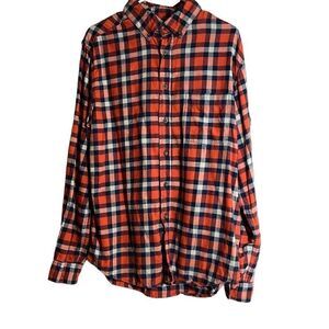 Goodfellow & Co Mens Button Down Shirt 100% Cotton Long Sleeve Red Size Large